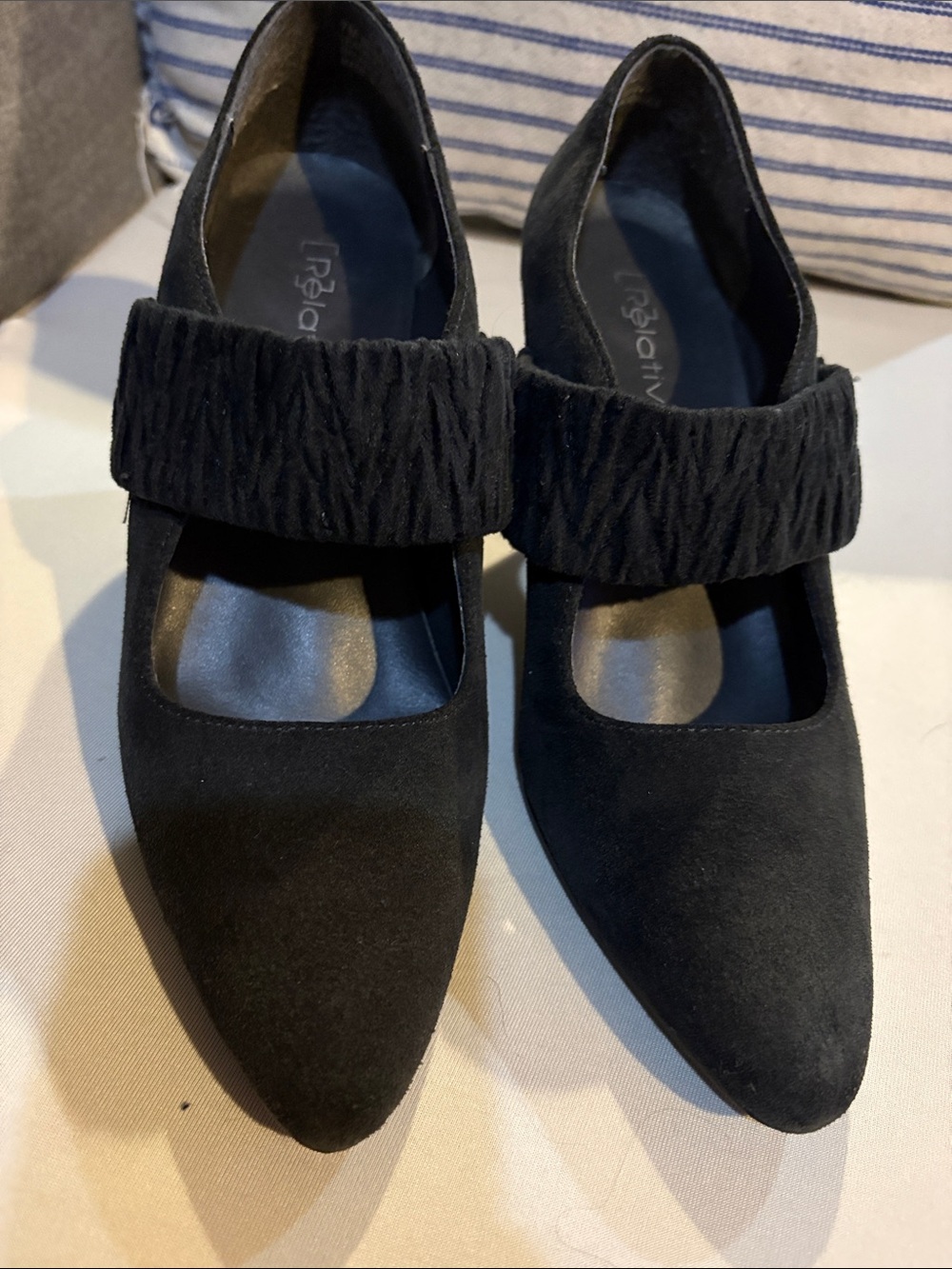 Relatively Brinkley Charcoal Gray Suede High Heels Size 7